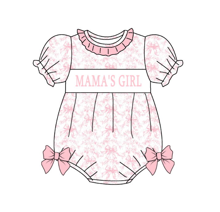 (Pre Order)Mommy and Me Spring & Summer Embroidery Smocked Dress and Romper