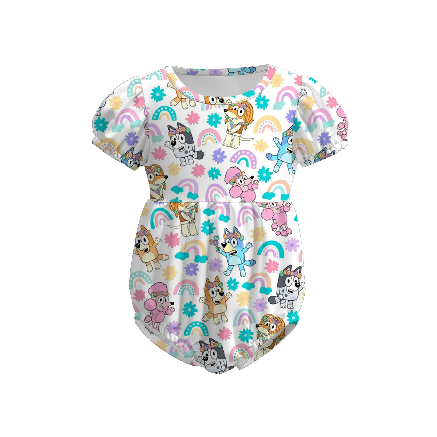 (Pre Order)Toddler Girls Spring and Summer Strawberry&Cartoon Print Romper