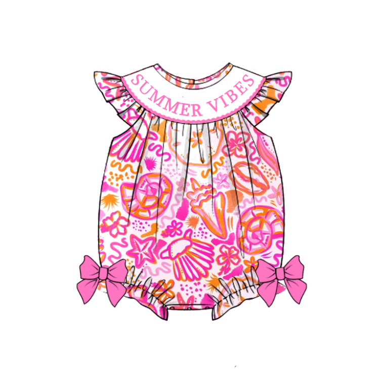 (Pre Order)Sisters Spring and Summer Embroidery Smocked Dress,Romper&Shorts Set