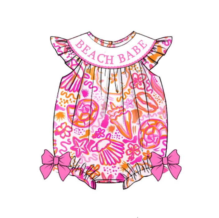 (Pre Order)Sisters Spring and Summer Embroidery Smocked Dress,Romper&Shorts Set
