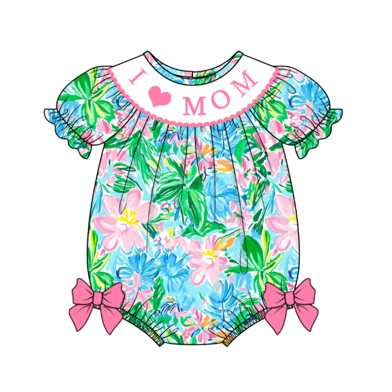 (Pre Order)Sisters Spring and Summer Embroidery Smocked Dress&Romper