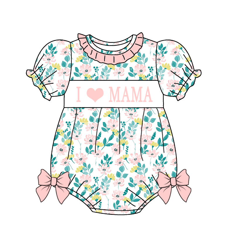 (Pre Order)Sibling Spring and Summer Embroidery Smocked Dress,Romper&Shorts Set