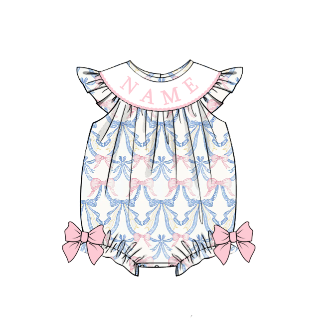 (Pre Order)Sisters Spring and Summer Embroidery Smocked Dress&Romper