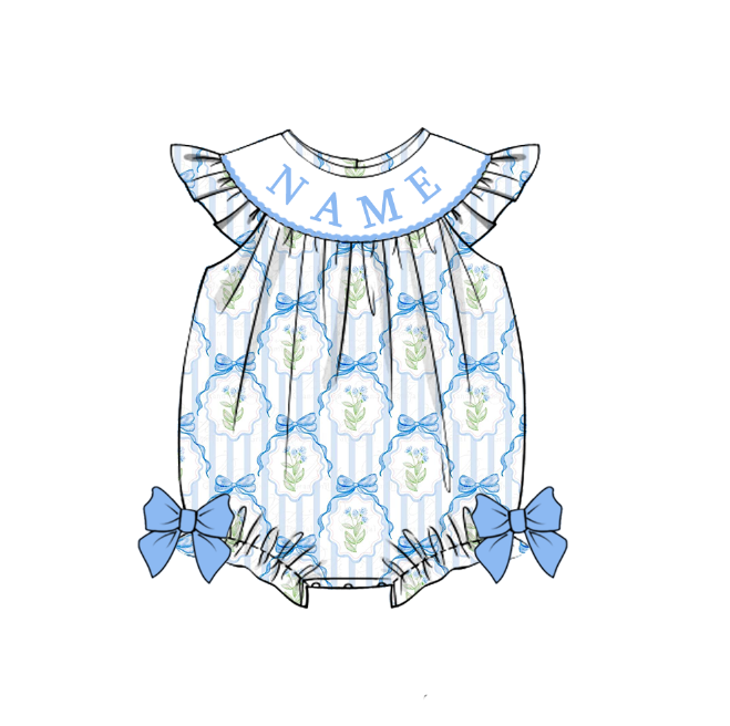 (Pre Order)Sisters Spring and Summer Embroidery Smocked Dress&Romper