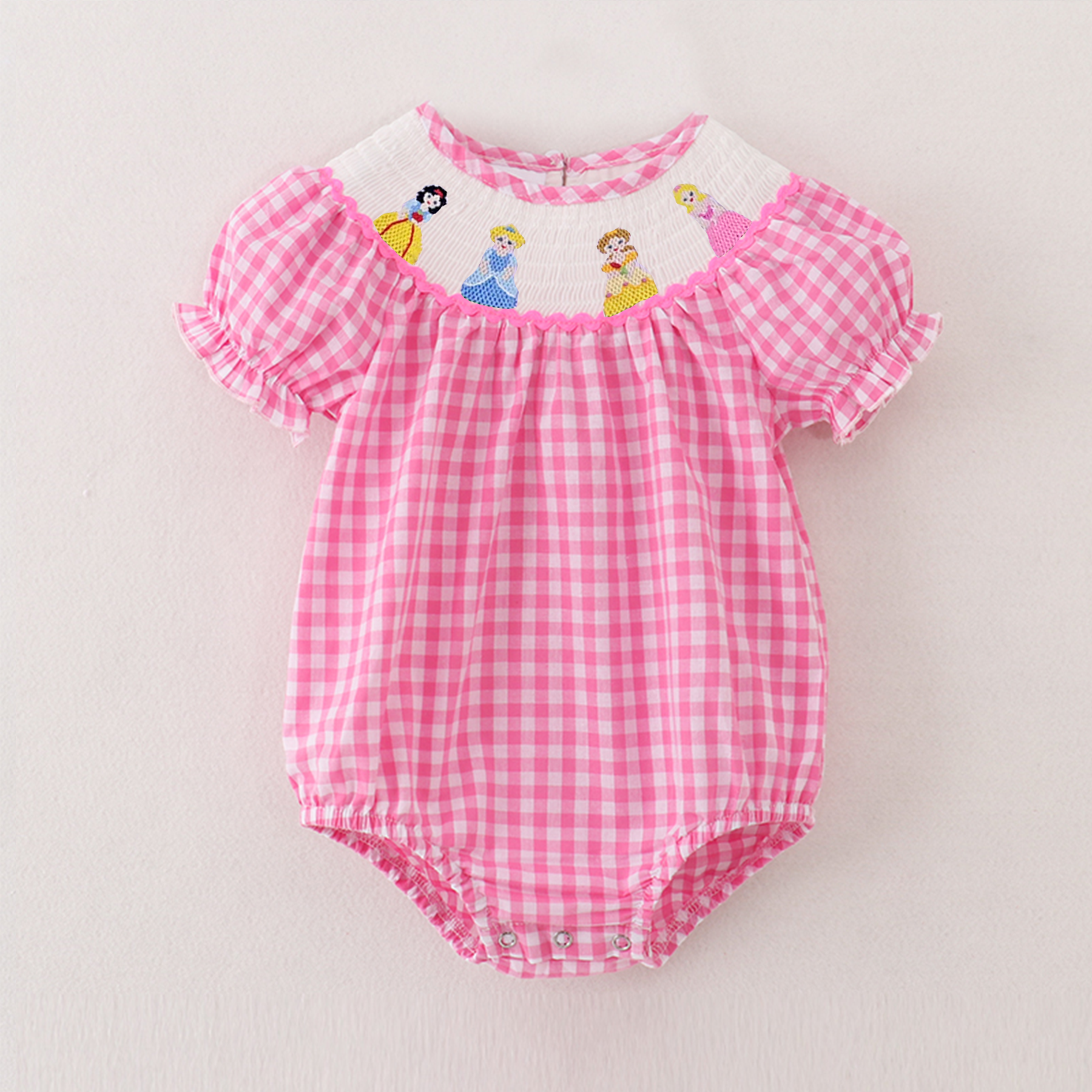 (Pre Order)Sisters Spring and Summer Princess&Whale Embroidery Smocked Dress and Romper