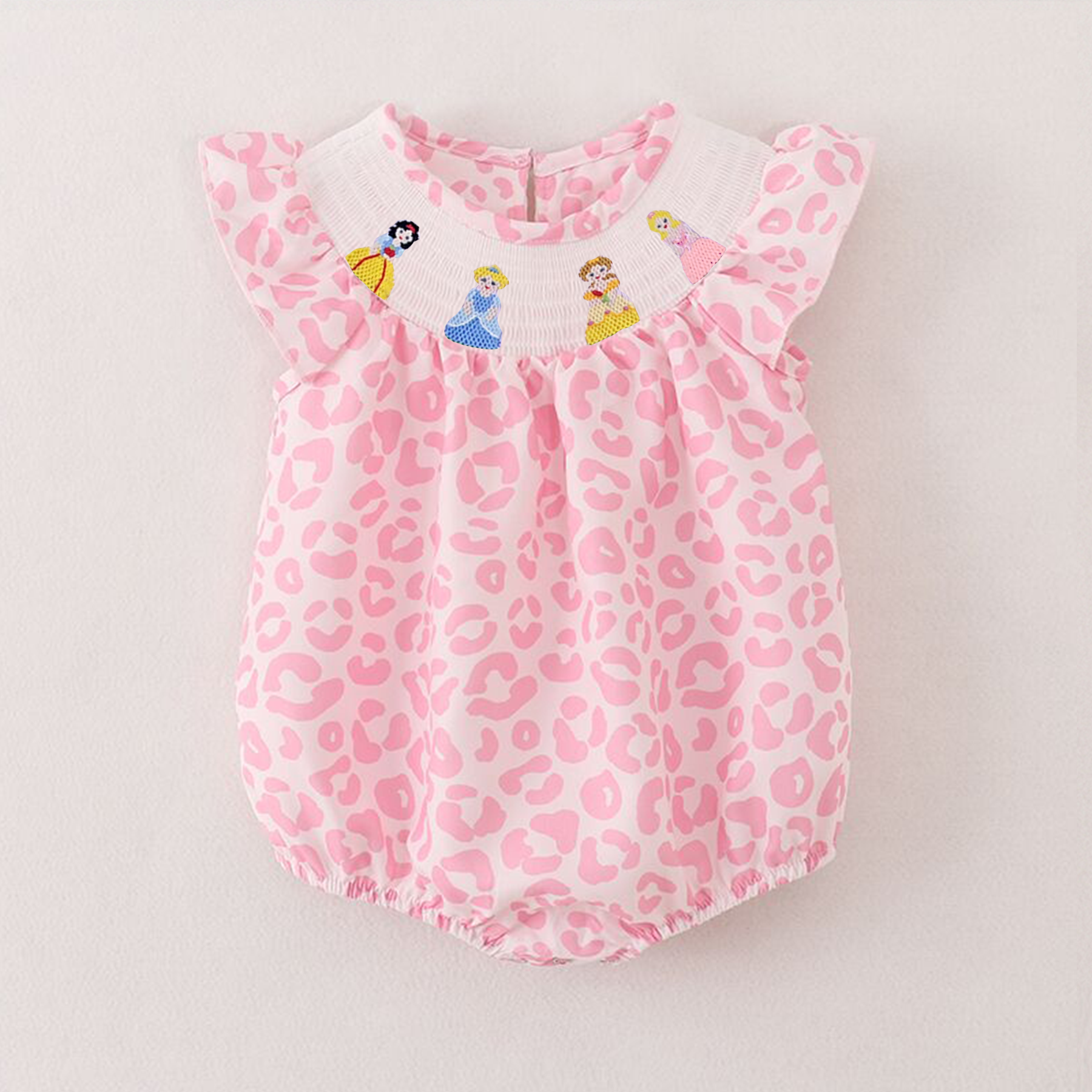 (Pre Order)Sisters Spring and Summer Princess&Whale Embroidery Smocked Dress and Romper