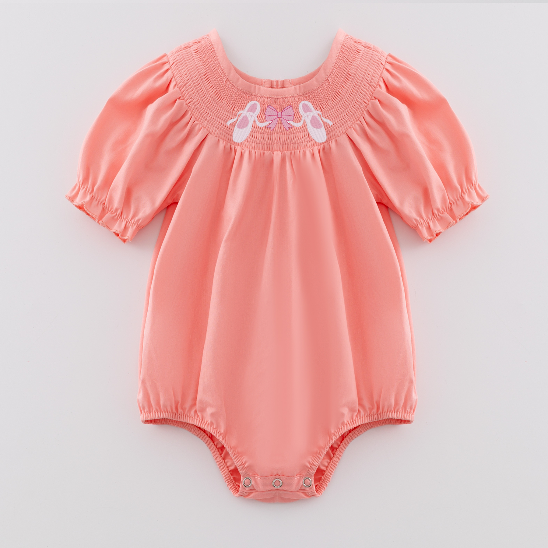 (Pre Order)Sisters Spring and Summer Ballet Embroidery Smocked Dress and Romper