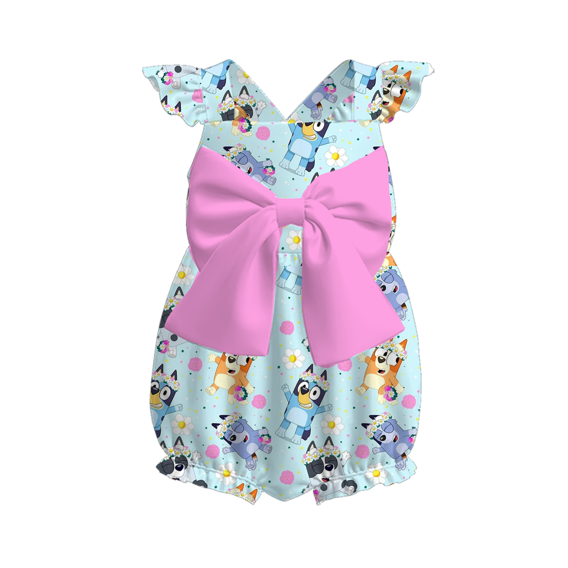 (Pre Order)Sisters Spring and Summer Cartoon Print Dress,Romper and Set