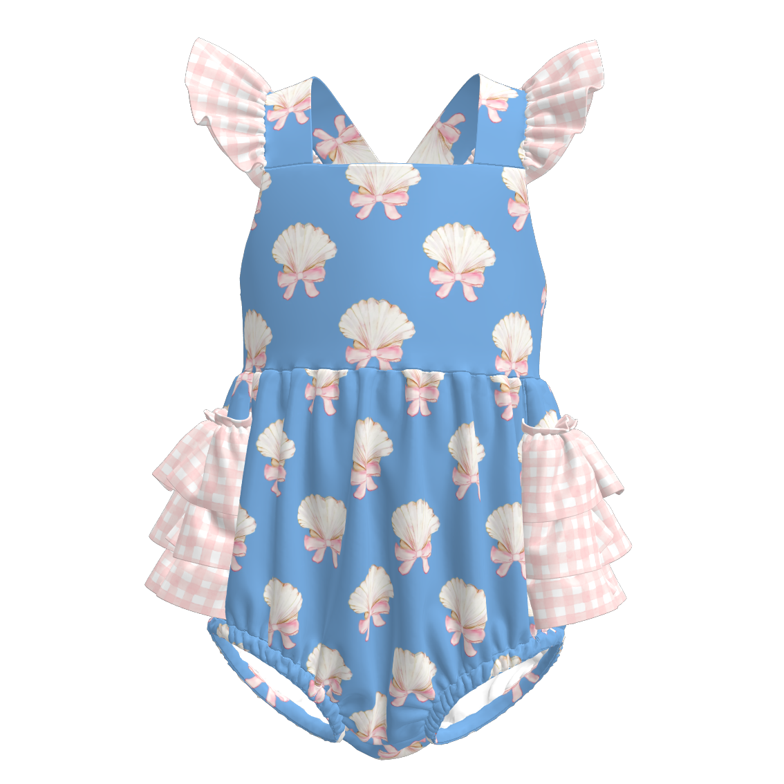 (Pre Order)Toddler Girls Spring and Summer Fruit&Bow Print Romper