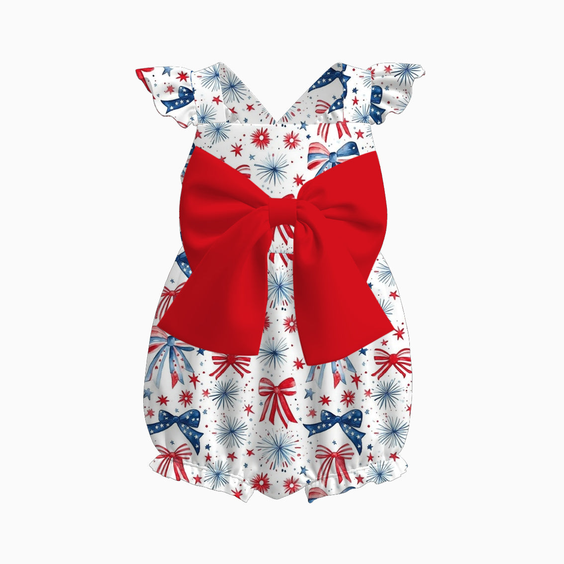 (Pre Order)Sisters Patriotic Print Dress,Romper and Set