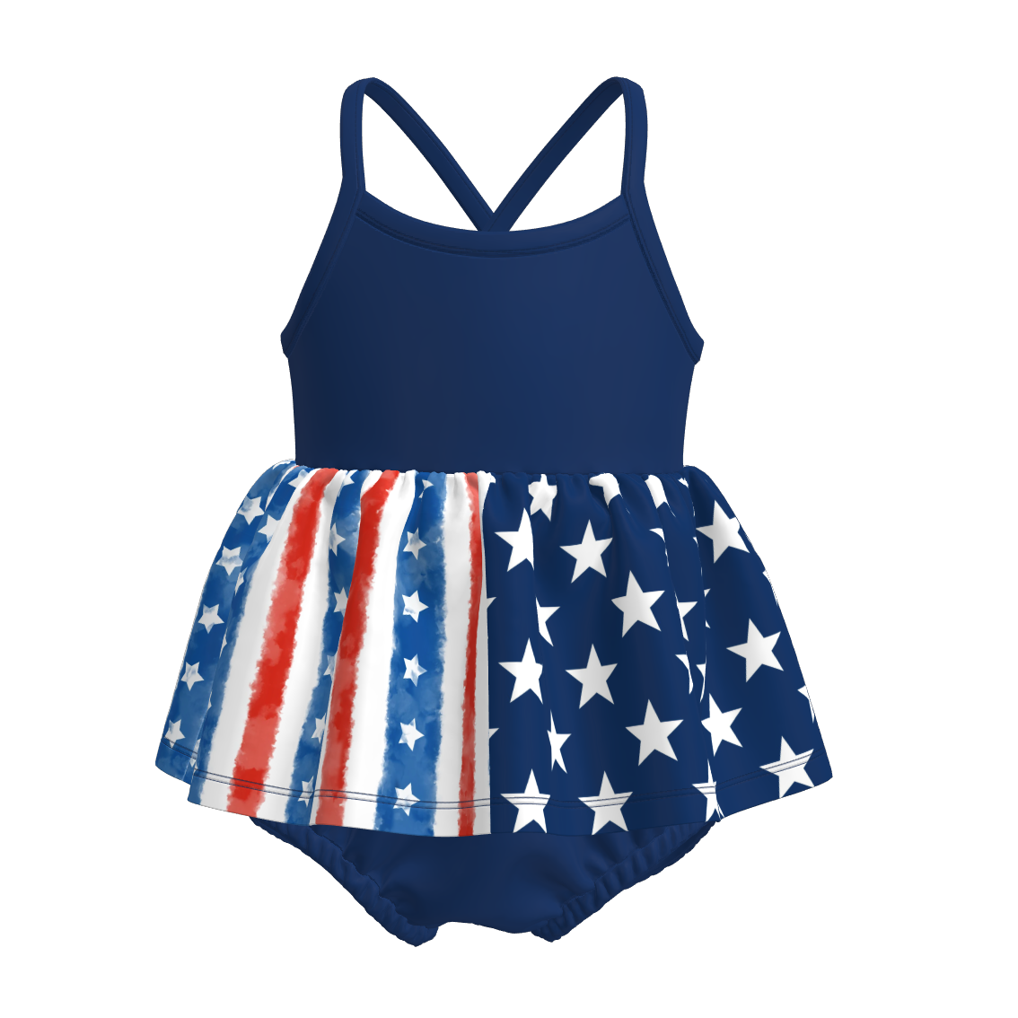 (Pre Order)Family Patriotic Print Dress,Romper and Top