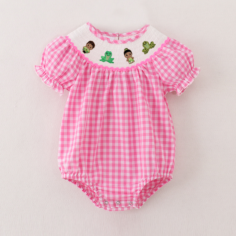 (Pre Order)Sisters Spring and Summer Princess Embroidery Smocked Dress and Romper