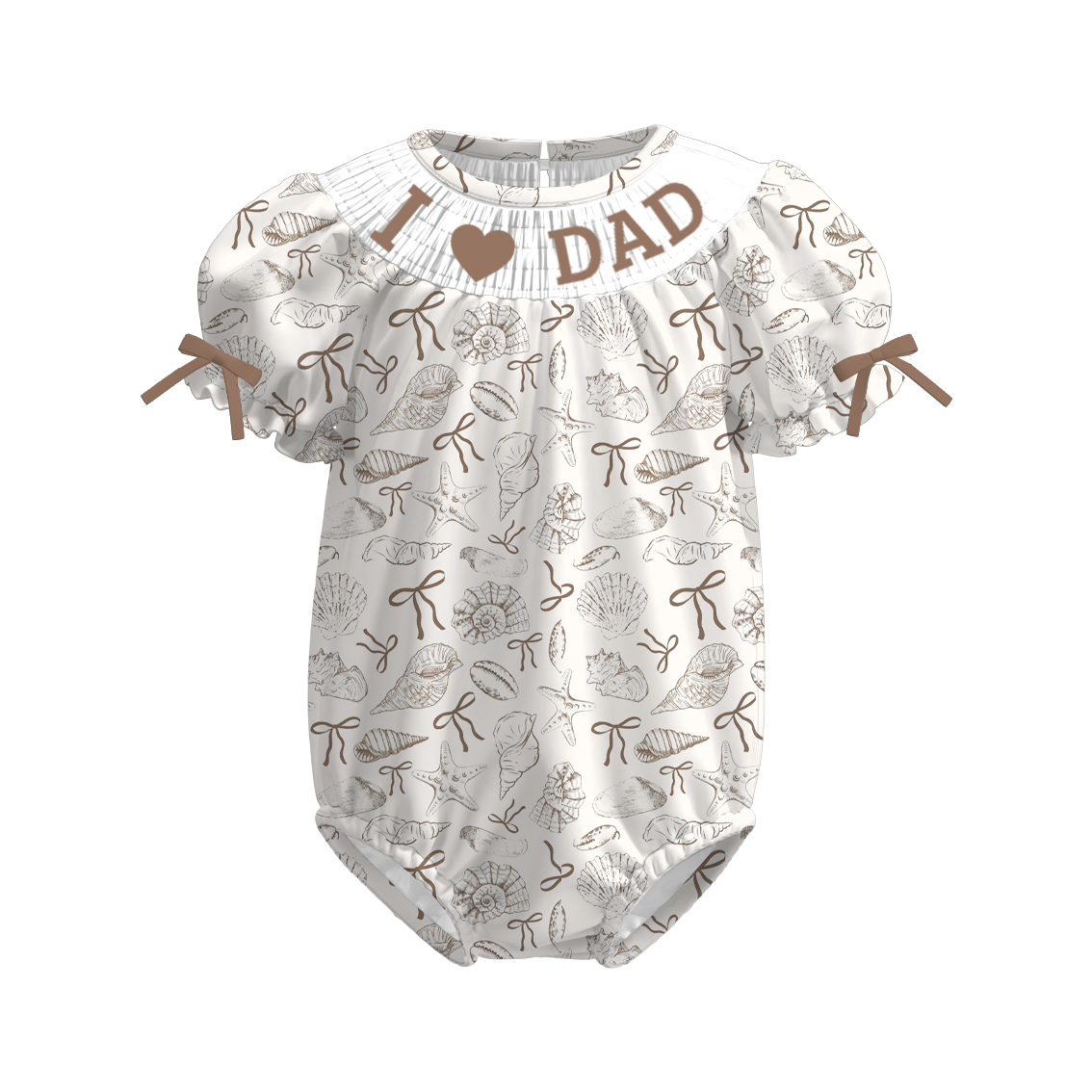 (Pre Order)Sisters Spring and Summer Shell Embroidery Smocked Dress&Romper