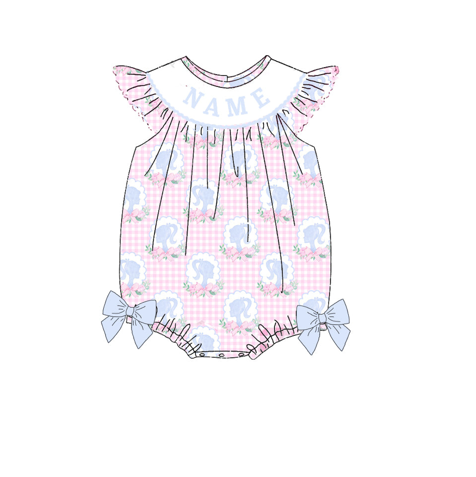 (Pre Order)Sisters Spring and Summer BARBIE GIRL Embroidery Smocked Dress&Romper