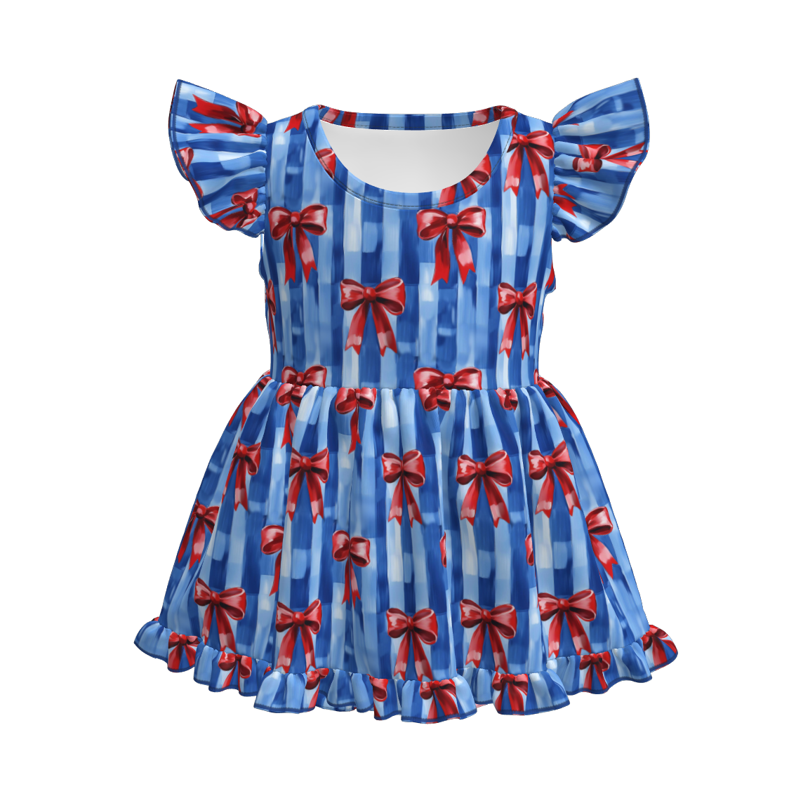 (Pre Order)Sisters Patriotic Print Dress&Romper