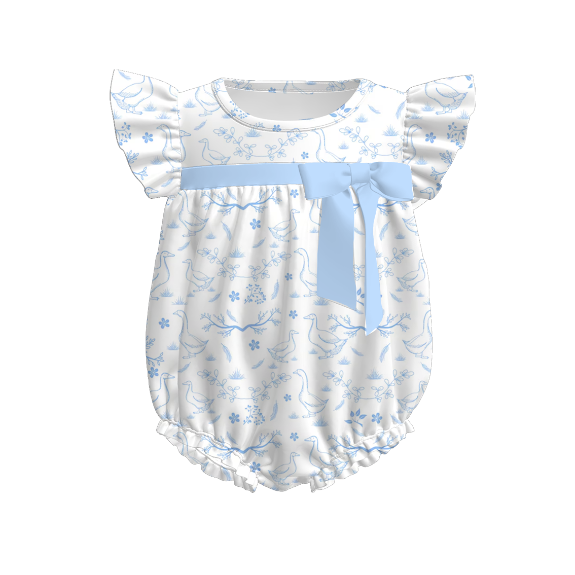 (Pre Order)Toddler Girls Spring and Summer Floral Print Romper