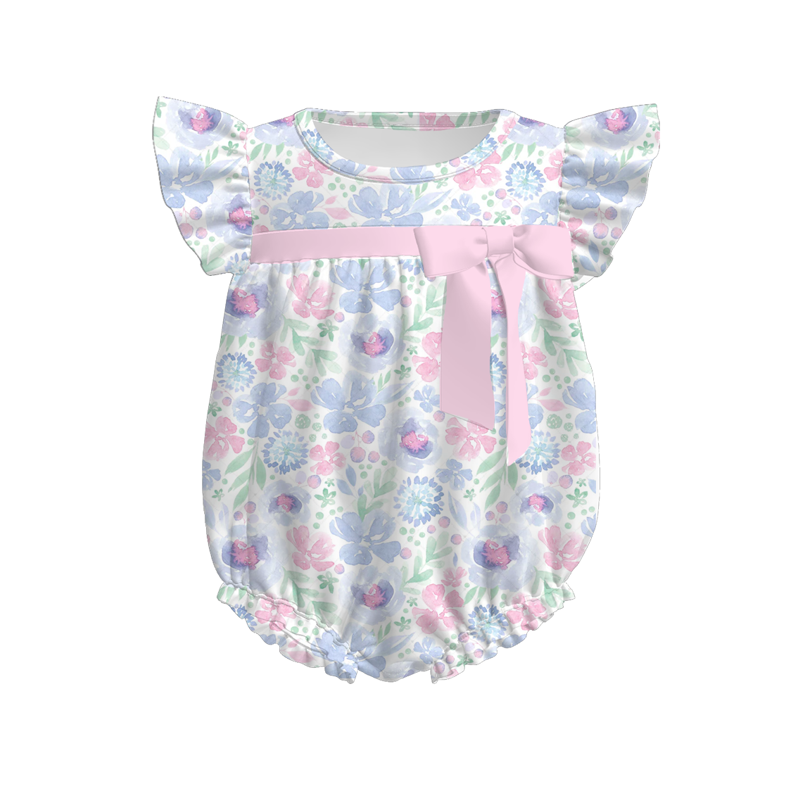 (Pre Order)Toddler Girls Spring and Summer Floral Print Romper