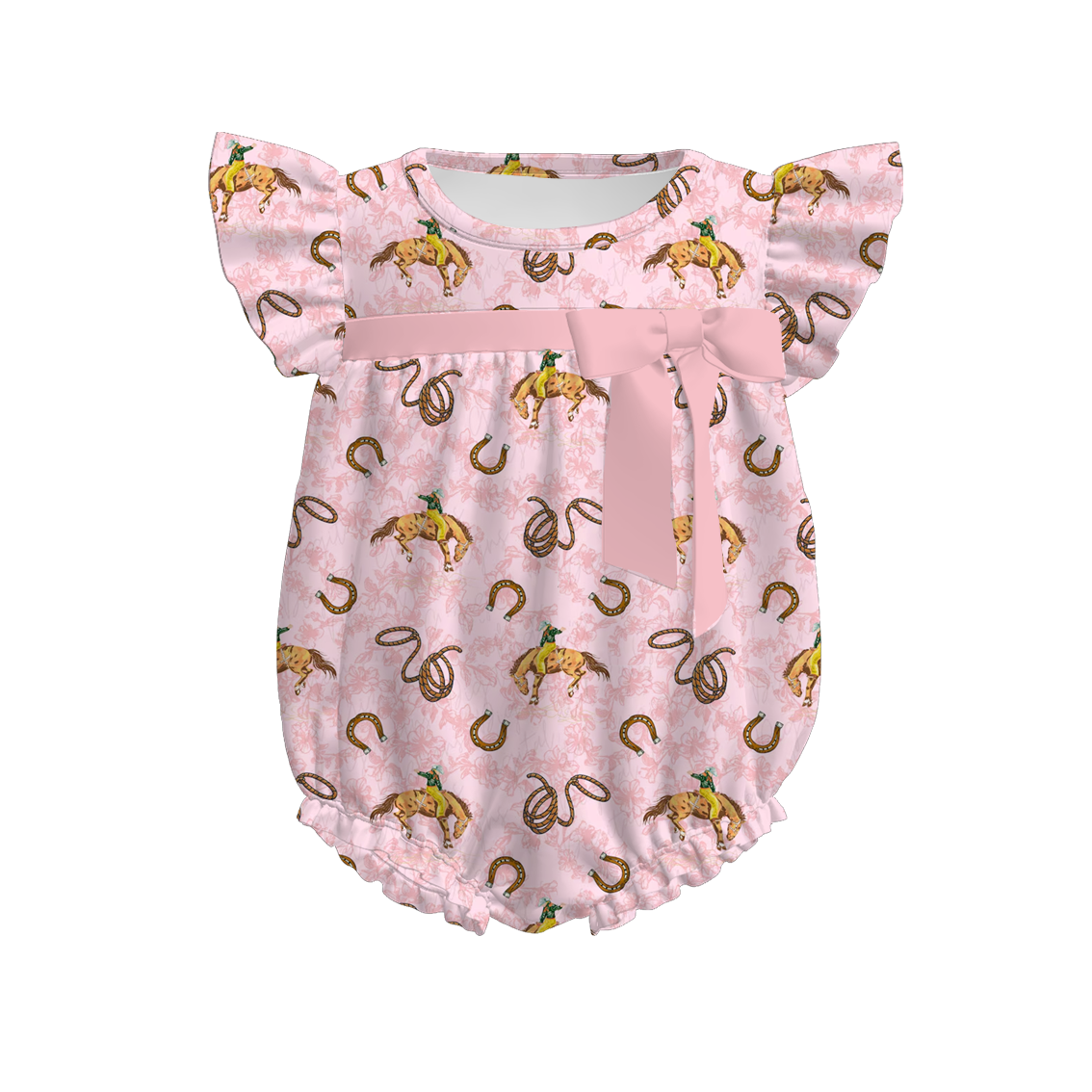 (Pre Order)Toddler Girls Spring and Summer Floral Print Romper