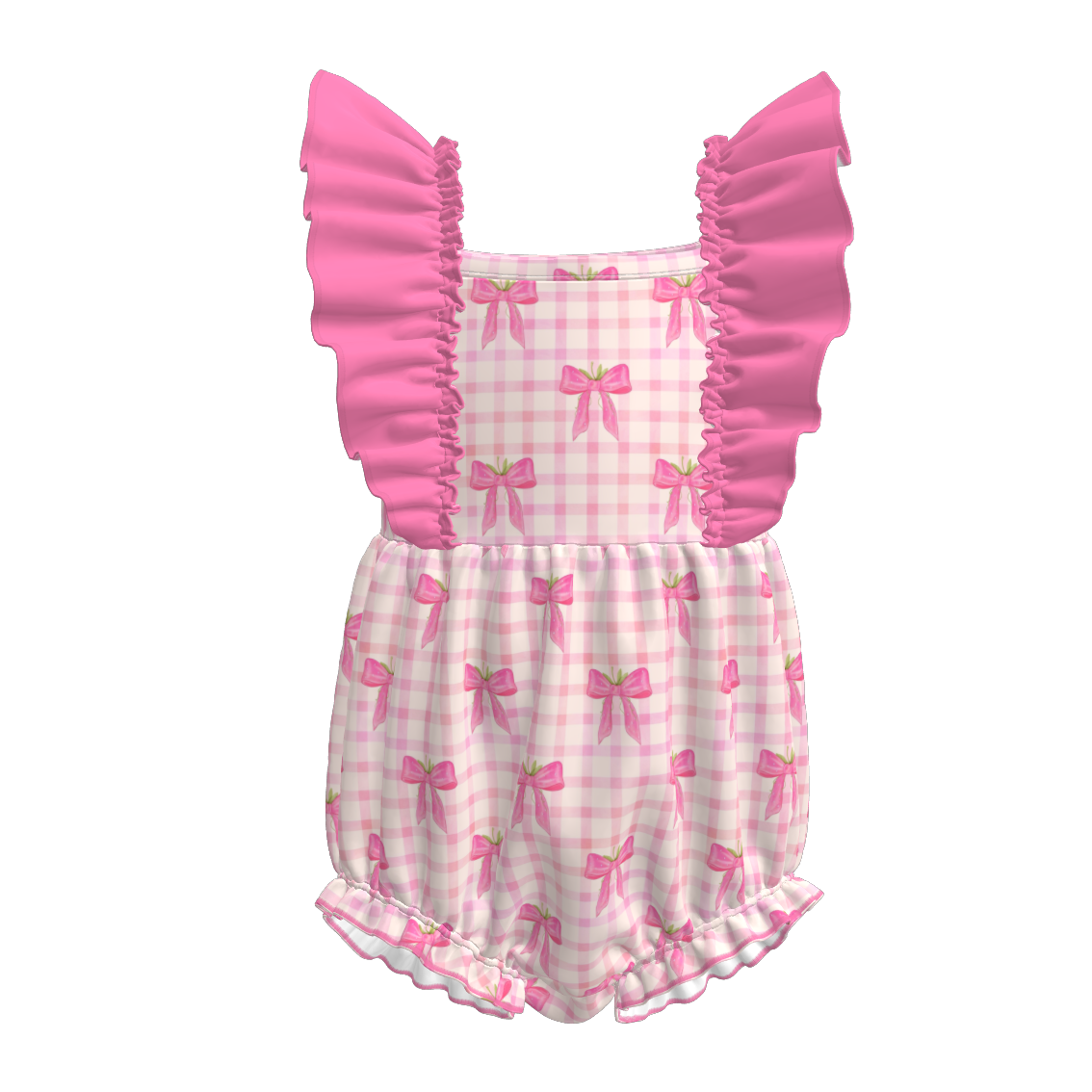 (Pre Order)Sisters Spring and Summer Bow Print Dress&Romper