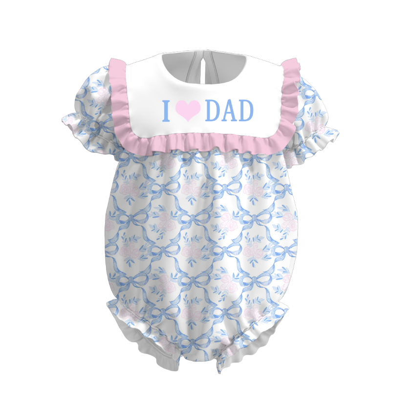 (Pre Order)Sisters Summer I♥DAD Embroidery Dress&Romper