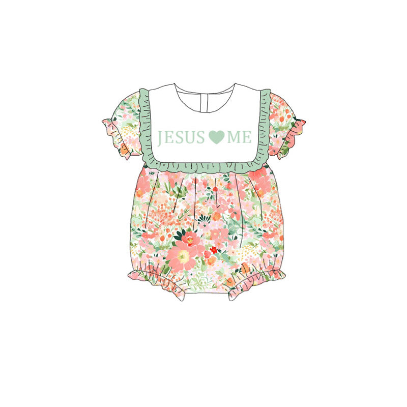 (Pre Order)Siblings Fall JESUS♥ME Embroidery Smocked Dress,Set&Romper