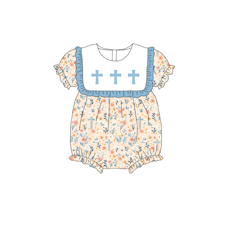 (Pre Order)Sisters Fall Cross Embroidery Dress&Romper