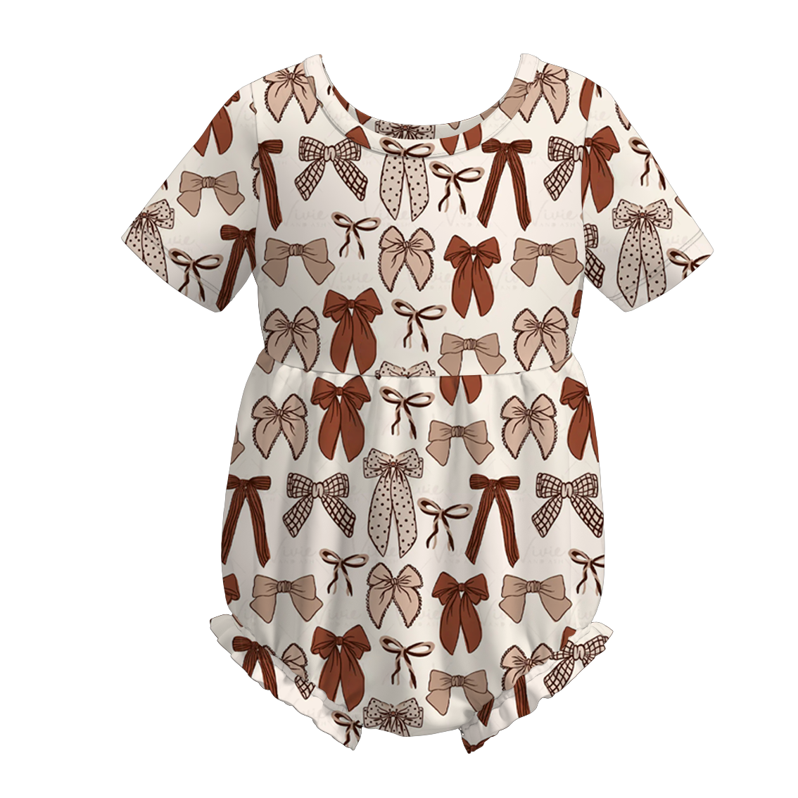 (Pre Order)Toddler Girls Summer Bow&Floral Print Romper