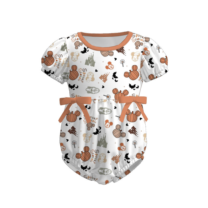 (Pre Order)Family Halloween Cartoon Print Jumpsuit,Dress,Set,Top&Romper