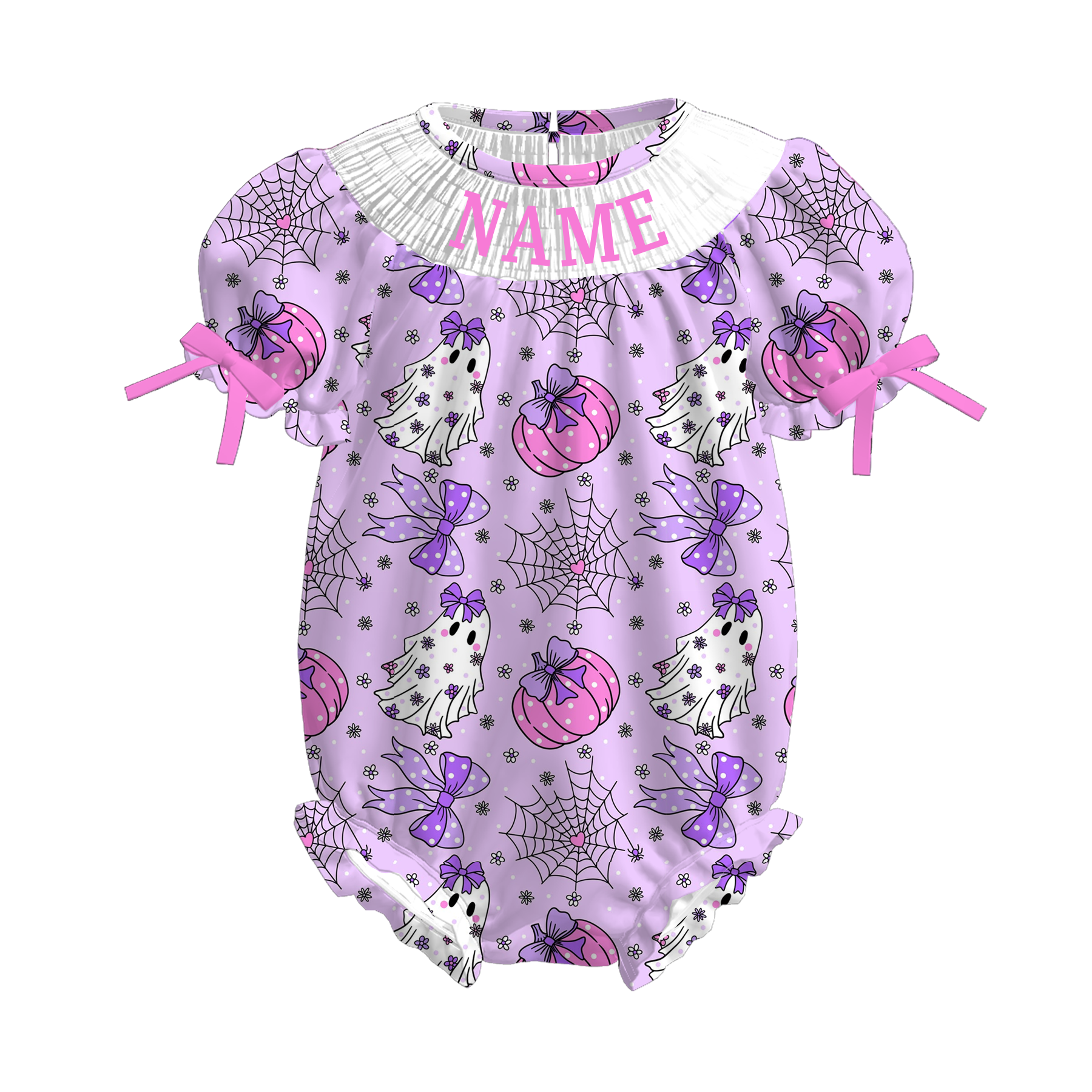 (Pre Order)Sisters Halloween Embroidery Smocked Dress&Romper
