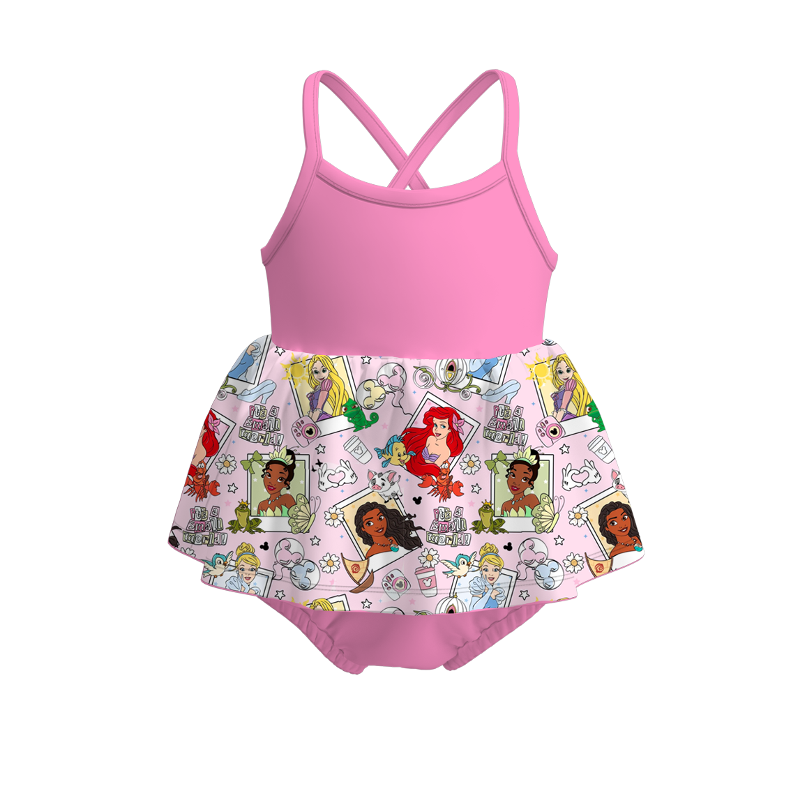(Pre Order)Family Spring&Summer Princess Print Dress,Set&Romper
