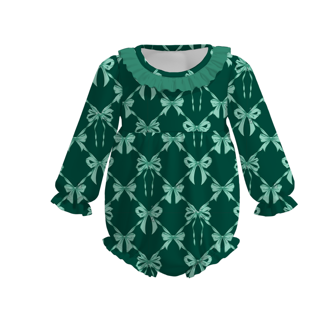 (Pre Order)Family Christmas Bow Print Dress,Set&Romper
