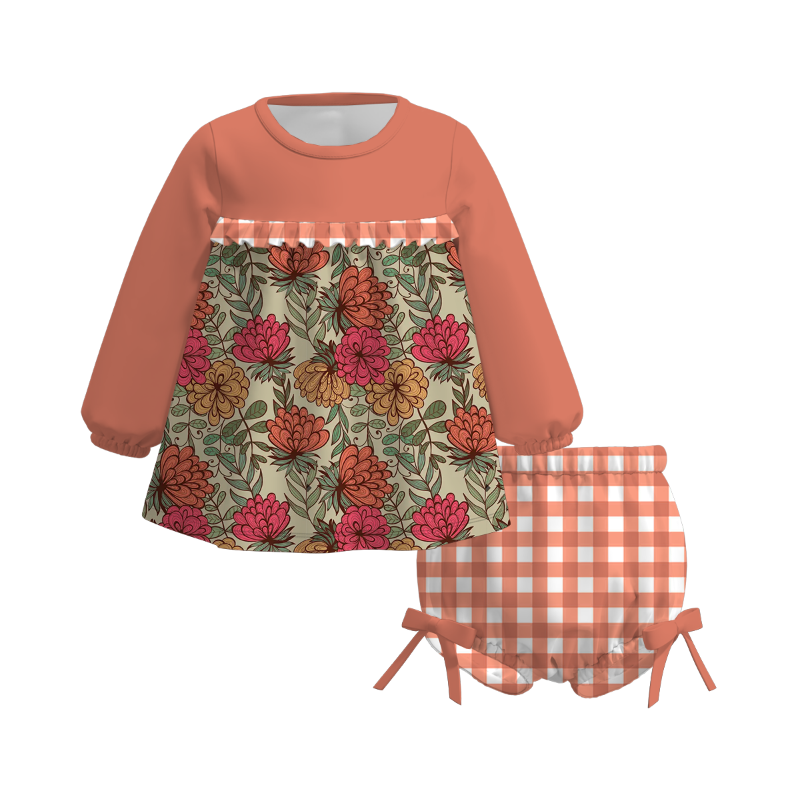 (Pre Order)Family Fall Floral Print Dress&Set
