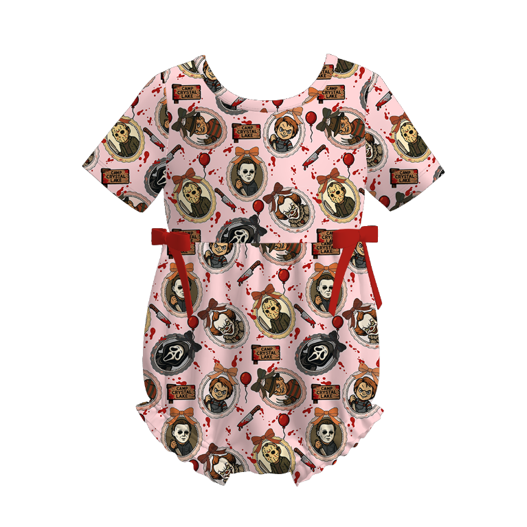 (Pre Order)Family Halloween Cartoon Print Dress,Set&Romper
