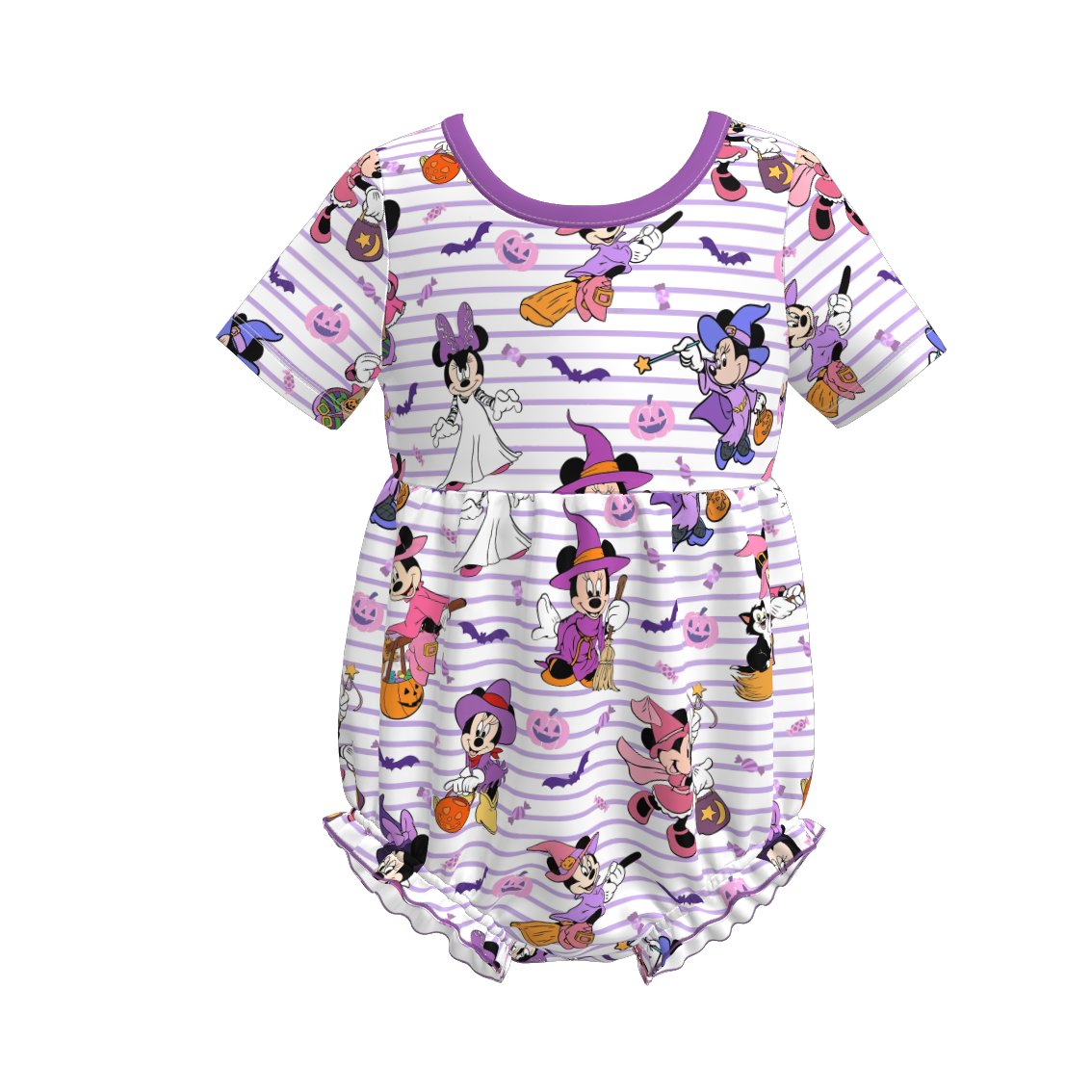 (Pre Order)Family Halloween Cartoon Print Dress,Set&Romper