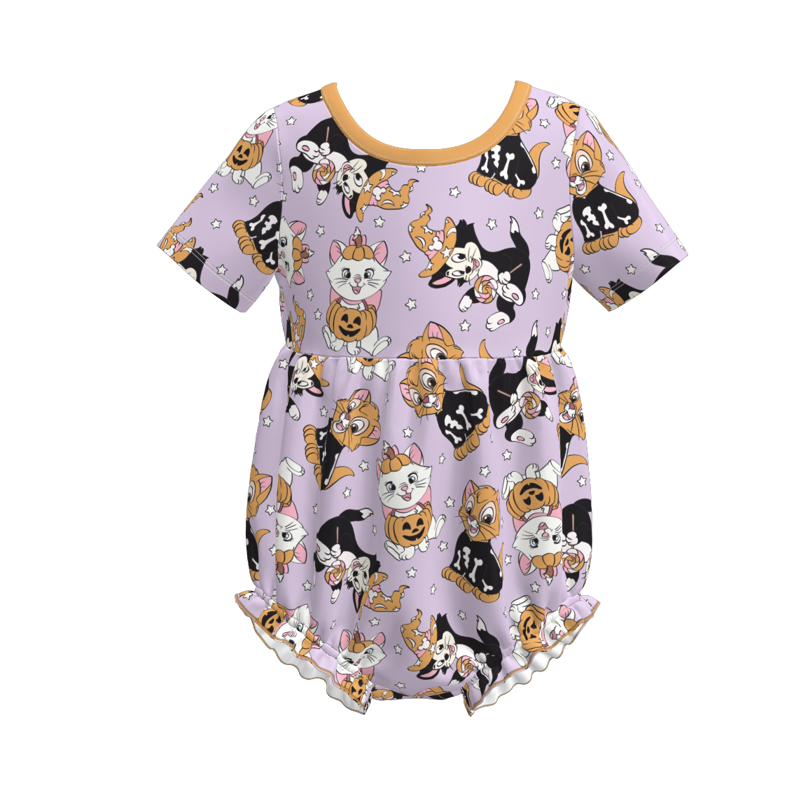 (Pre Order)Family Halloween Cartoon Print Dress,Set&Romper