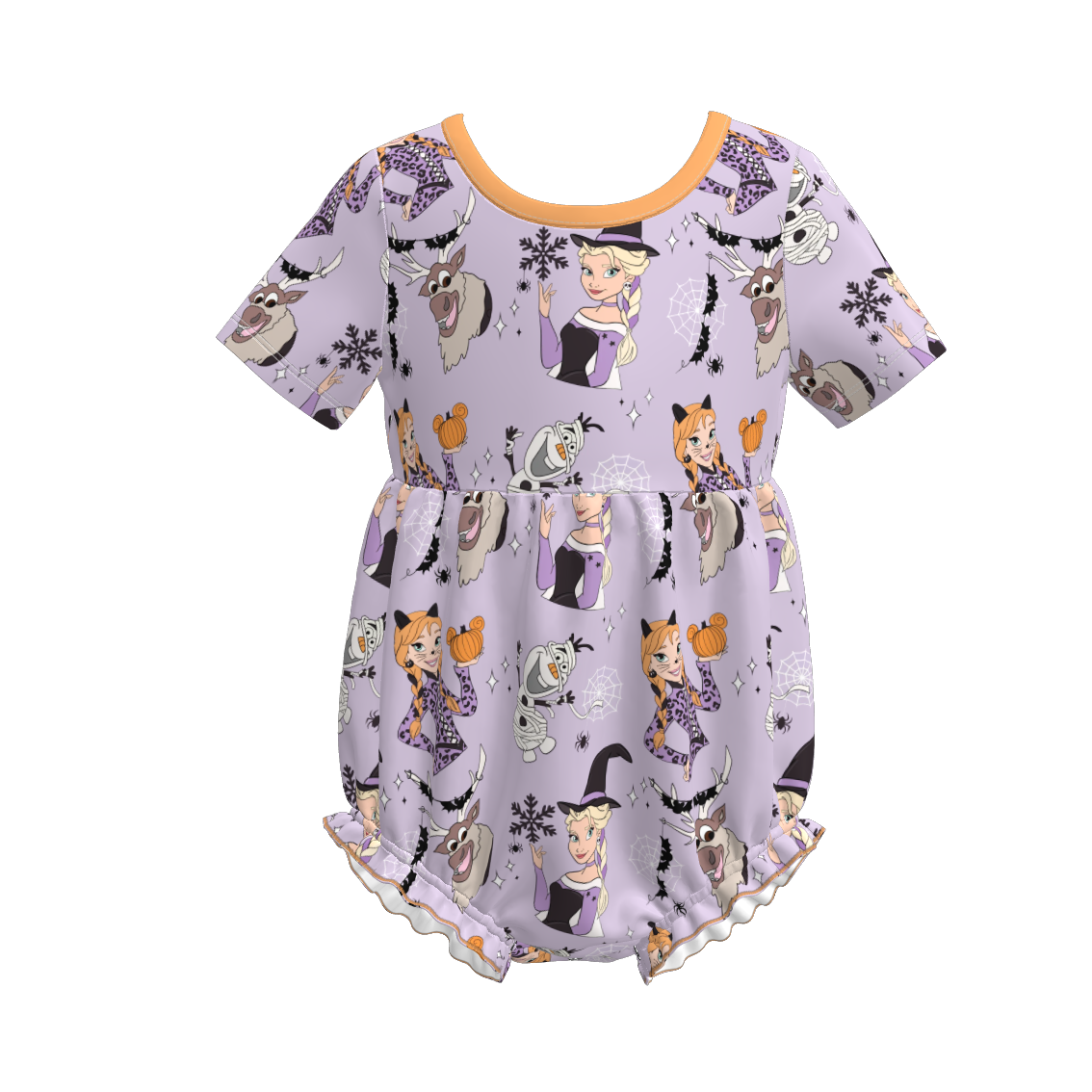 (Pre Order)Family Halloween Princess Print Dress,Set&Romper