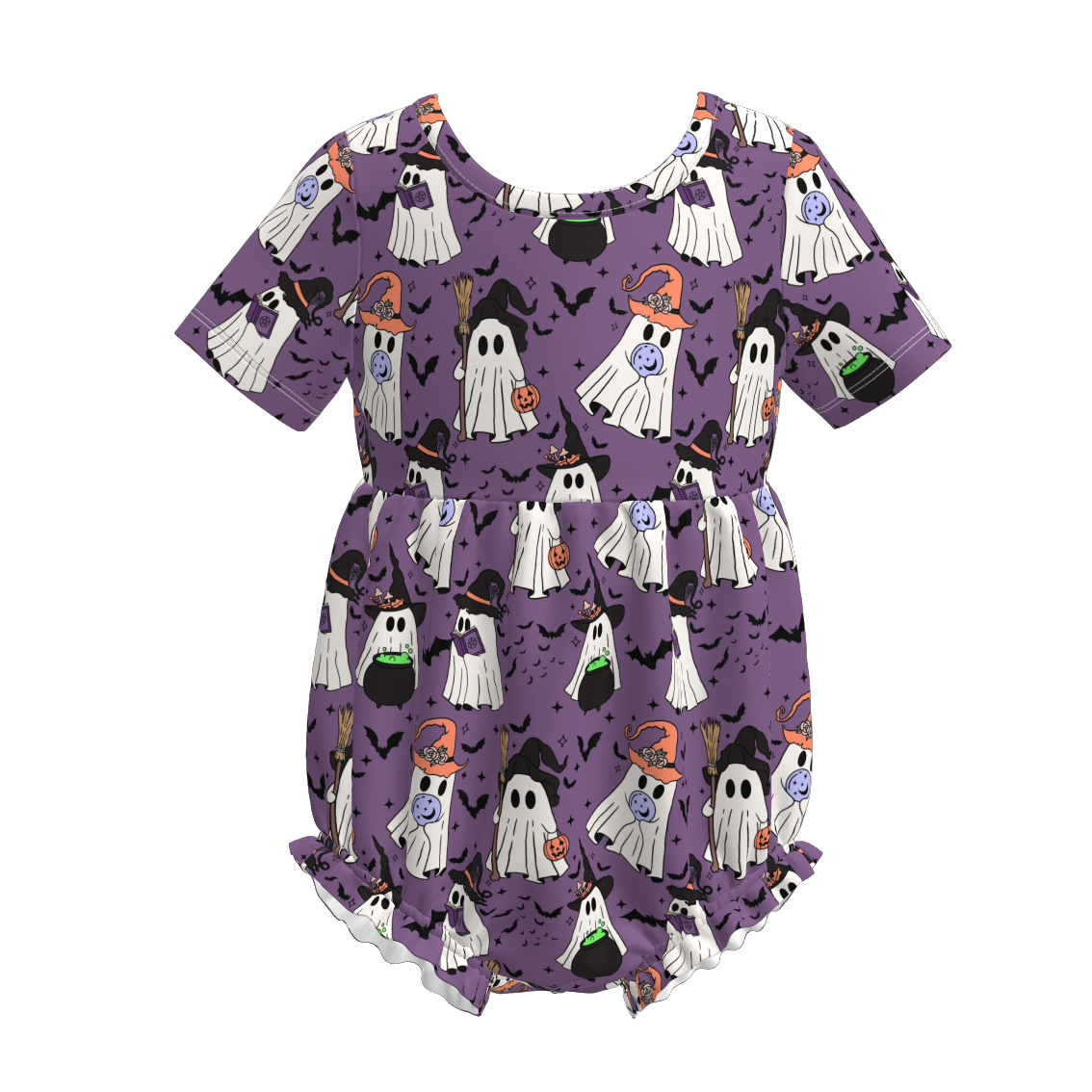 (Pre Order)Family Halloween Ghost Print Dress,Set&Romper