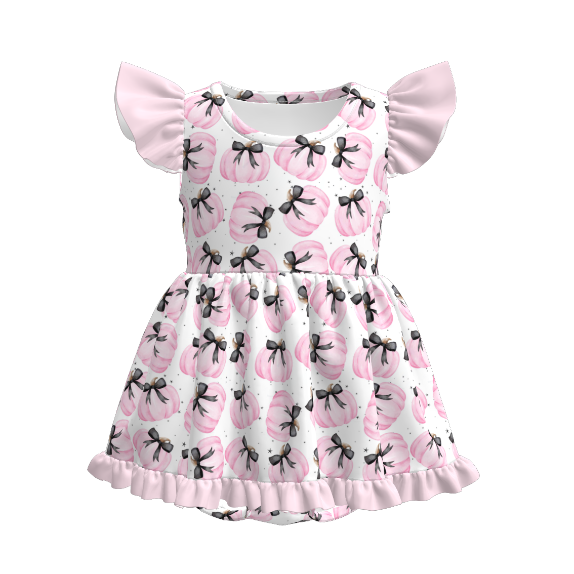 (Pre Order)Family Halloween Pumpkin Print Dress,Set&Romper