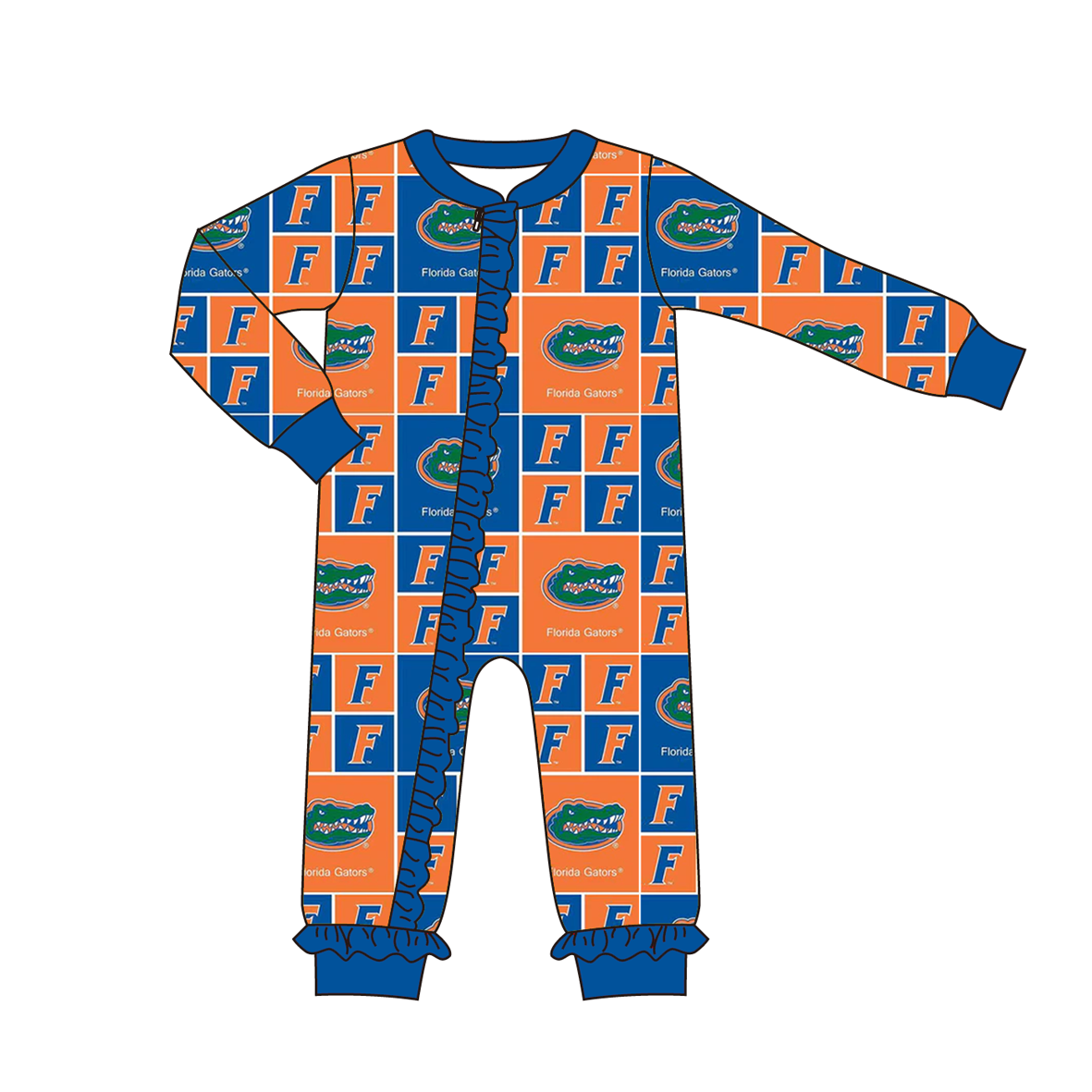 (Pre Order)Family Football Florida Print Pajamas&Romper