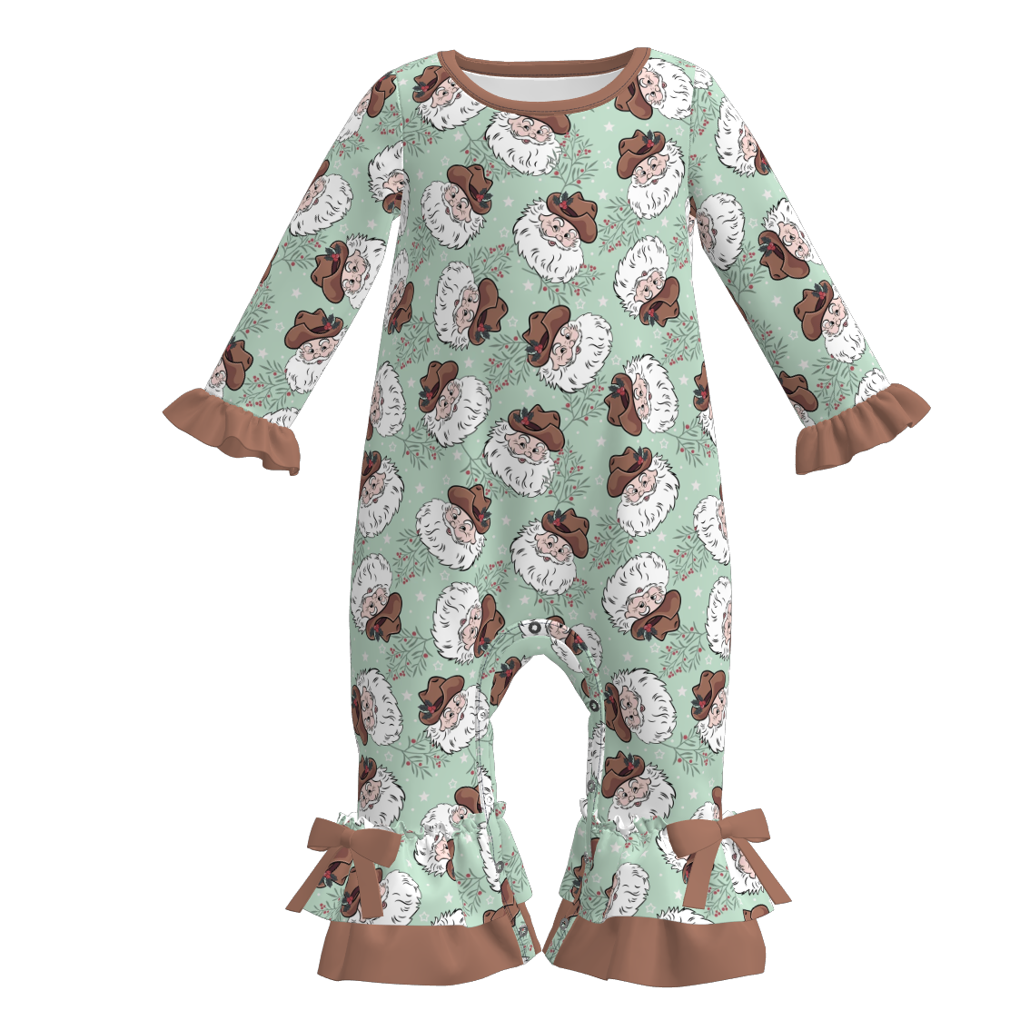 (Pre Order)Family Christmas Santa Claus Print Pajamas&Romper