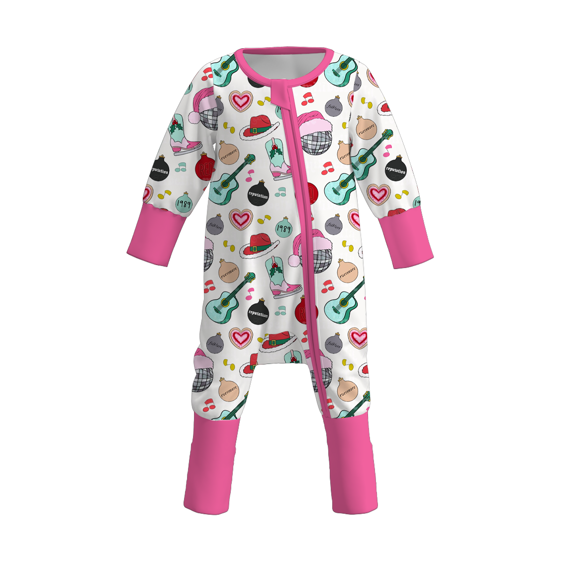 (Pre Order)Family Christmas TS Print Set,Pants&Romper