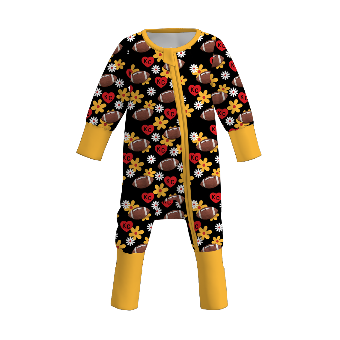 (Pre Order)Family Fall Football Print Set,Pants&Romper