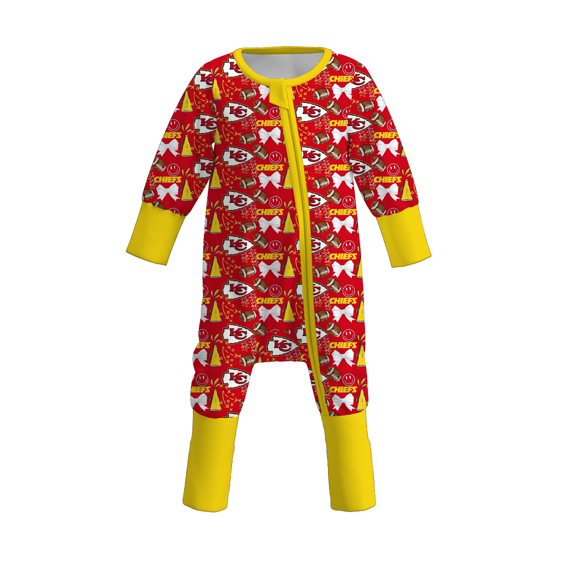 (Pre Order)Family Football Print Dress,Set,Top&Romper