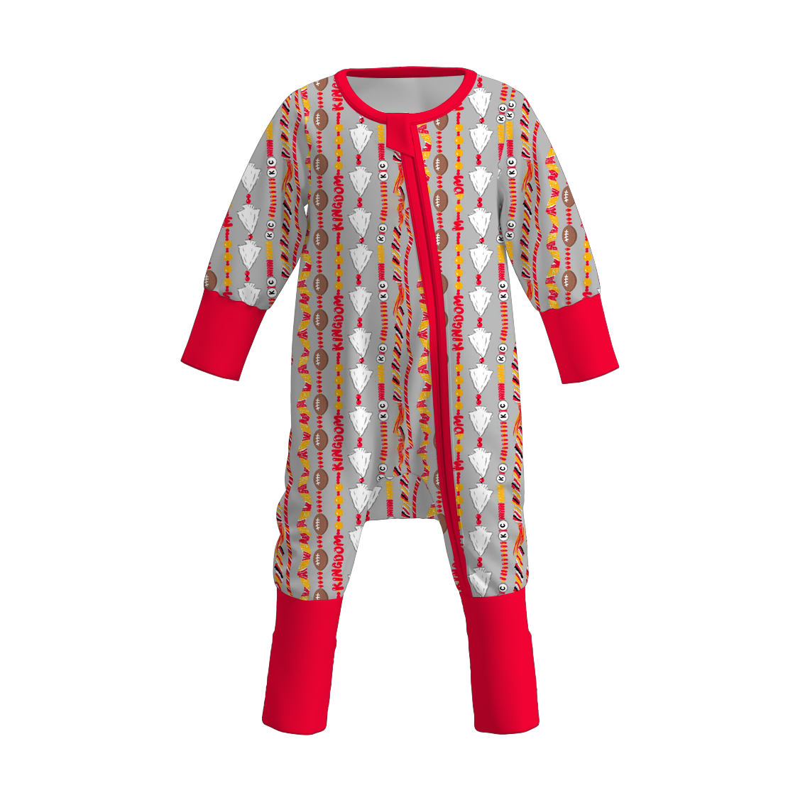 (Pre Order)Family Football Print Dress,Set,Pants&Romper