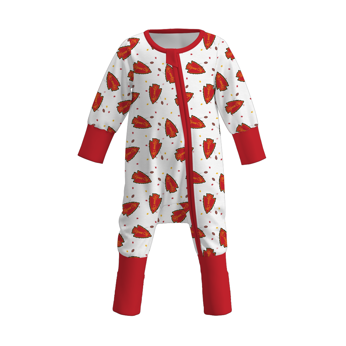 (Pre Order)Family Football Print Set,Top&Romper