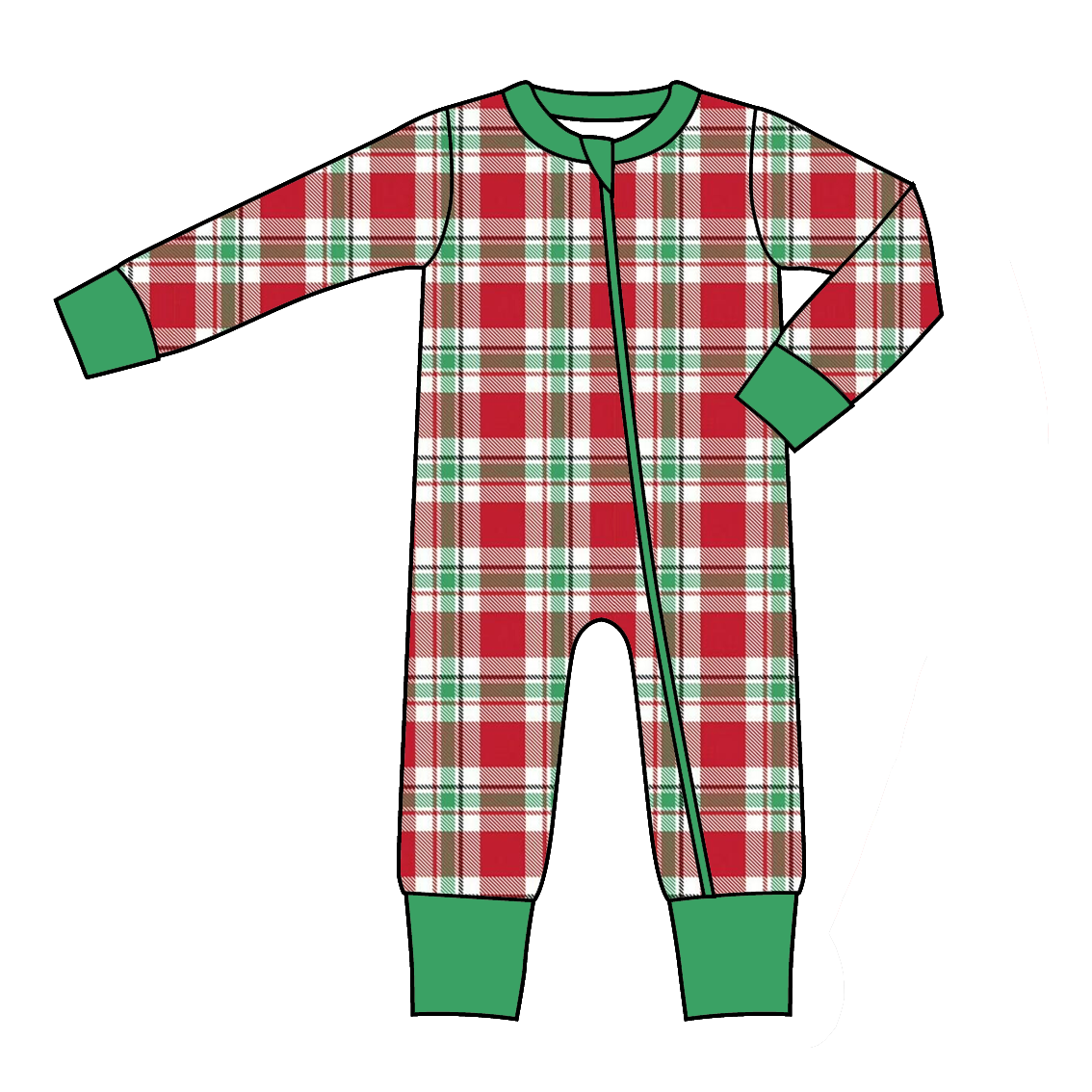 (Pre Order)Family Christmas Plaid Dress,Set,Pants&Romper