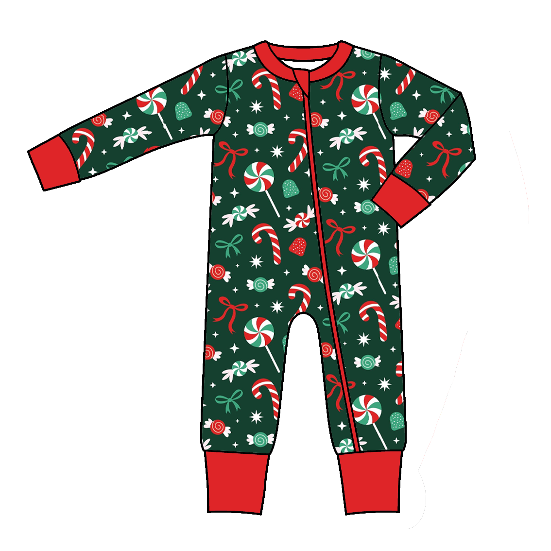 (Pre Order)Family Christmas Candy Dress,Set,Pants&Romper