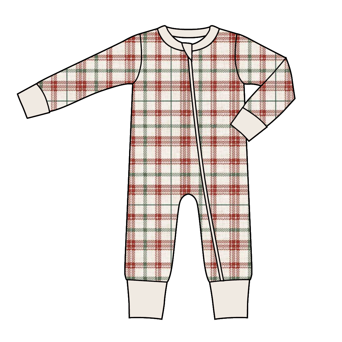 (Pre Order)Family Christmas Plaid Print Dress,Set,Pants&Romper