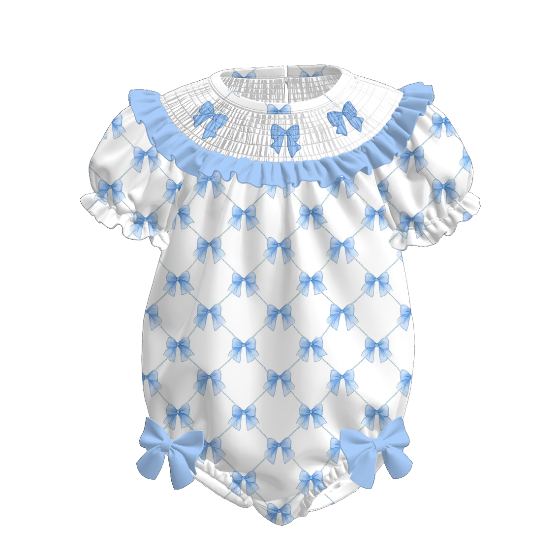 (Pre Order)Sisters Spring Bow Embroidery Dress&Romper