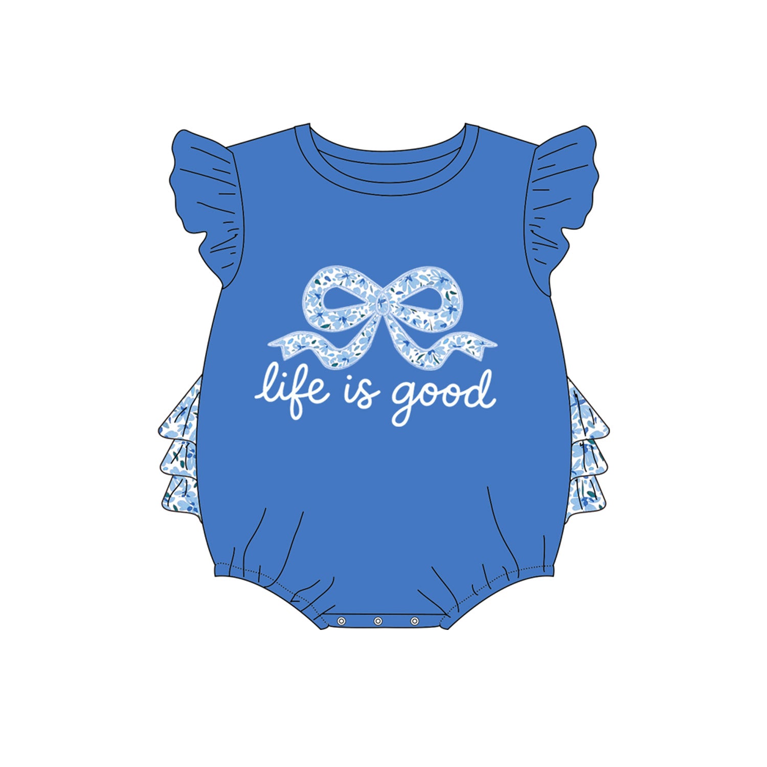 (Pre Order)Sisters Spring Bow Applique Outfit Set&Romper